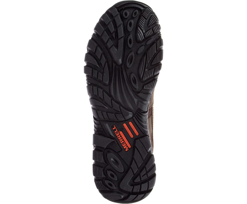 Kozaki Merrell Męskie Brązowe - Moab Vertex Mid Skórzane Waterproof Comp Toe - 803159-SDM